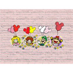 Super Mario PNG, Mario Birthday png, Super Mario Bros Clipart Digital Download, Mario Characters png for shirt, cake top