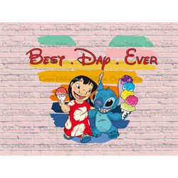 Lilo And Stitch ''Best Day Ever'' Png File, Lilo And Stitch Ohana Club Member Special Design Png File, Lilo And Stitch P