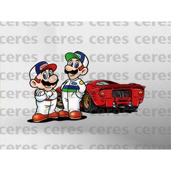 Super Mario and Luigi Racing Svg, Super Mario and Luigi Racing png , Luigi Png, Super Mario Luigi Png, Clipart,Super Mar