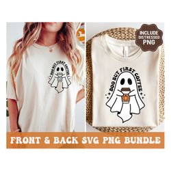 Boo But First Coffee SVG, Halloween Svg, Ghost Png, Spooky Png, Retro Halloween T-Shirt, Svg Files For Cricut