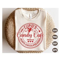 Cupid Candy Cafe SVG, Valentine SVG, Cupid Svg, Love Svg, Funny Valentines Day Shirts, Png, Svg Files for Cricut