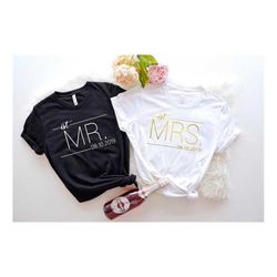Mr and Mrs Shirt, Mr and Mrs, Just Married Shirt, Honeymoon Shirt, Wedding Shirt, Wife And Hubs Shirts, Just Married Shi