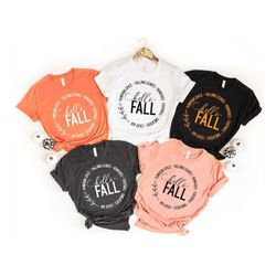 Hello Fall Shirt, Pumpkin Spice, Falling Leaves T,  Fall Shirt, Bonfires, Crisp Air, Football, Sweaters,  Thanksgiving S