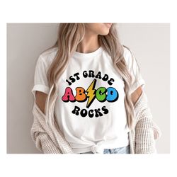 1st Grade Rocks SVG, Back to school SVG, Rock and Roll Kids School Quote, 1st day School Shirt, First Grade Png, Svg Fil
