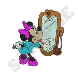 Minnie in the Mirror Machine Embroidery Design