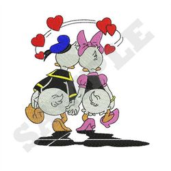 Donald and Daisy Machine Embroidery Design