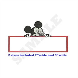 Mickey Mouse Namedrop Embroidery Design
