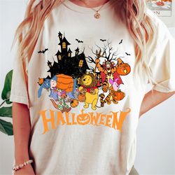 vintage winnie the pooh shirt, pooh and co comfort color t-shirt, pooh bear halloween shirt, disney woman shirt, disneyl