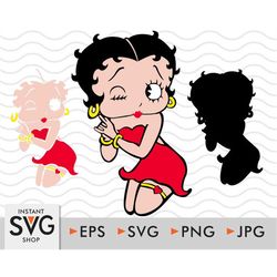 Betty Boop SVG, Easy Cut, Layered By Color, Cutting File for Cricut, Betty Boop Png, Instant Download