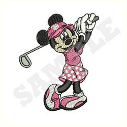 Minnie Mouse Golfing - Machine Embroidery Design