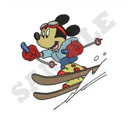 Mickey Mouse Skiing Machine Embroidery Design