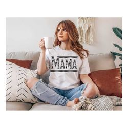 Checkered Mama Shirt, Mama Checkered Mama Shirt for Mothers Day Gift, Checkered Mama Mama T-shirt, Gift for Mom, Mama T-