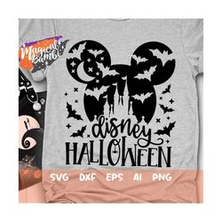 Halloween Mouse Svg, Halloween Castle Svg, Halloween Svg, Vacation Svg, Trip Svg, Mouse Ears Svg, Main Street Svg, Dxf,