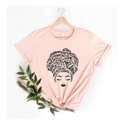 African American, Melanin Black Queen, Afro Hair Words Shirt, Black Girl Shirt,Melanin Mom,African Pride, Black History