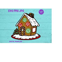 Gingerbread House SVG PNG JPG Clipart Digital Cut File Download for Cricut Silhouette Sublimation Printable Art - Person