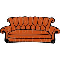 Orange Coffee House Couch Sofa SVG PNG JPG Clipart Digital Cut File Download for Cricut Silhouette Sublimation Printable