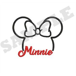 Minnie Mouse Ears - Machine Embroidery Designs