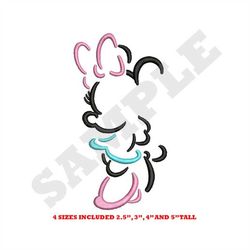 Minnie Mouse Outline var 1Machine Embroidery Design