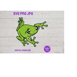 Green Tree Frog SVG PNG JPG Clipart Digital Cut File Download for Cricut Silhouette Sublimation Printable Art - Personal