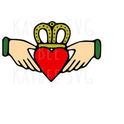 Claddagh - St. Patrick's Day SVG PNG JPG Clipart Digital Cut File Download for Cricut Silhouette Sublimation Printable -
