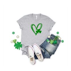 Heart Shamrock Shirt, Lucky Shirt, Lucky Rainbow Shirt, Lucky Clover Shirt, St Patrick's Day Shirt, Irish Shirt,Lucky He