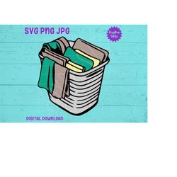 Laundry Basket SVG PNG JPG Clipart Digital Cut File Download for Cricut Silhouette Sublimation Printable Art - Personal