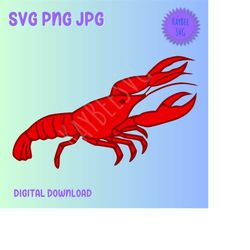 Crawfish SVG PNG JPG Clipart Digital Cut File Download for Cricut Silhouette Sublimation Printable Art - Personal Use On