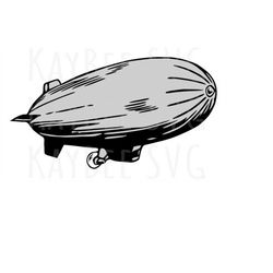 Hindenburg Zeppelin Airship SVG PNG JPG Clipart Digital Cut File Download for Cricut Silhouette - Personal Use Only