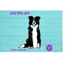 Border Collie Dog SVG PNG JPG Clipart Digital Cut File Download for Cricut Silhouette Sublimation Printable Art - Person