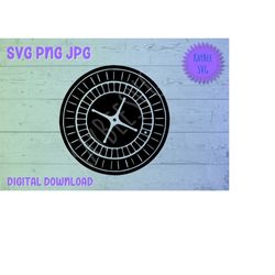 Roulette Wheel SVG PNG Clipart Digital Cut File Download for Cricut Silhouette Sublimation Printable Art - Personal Use