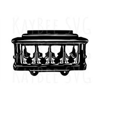 Neighborhood Trolley Streetcar SVG PNG JPG Clipart Digital Cut File Download for Cricut Silhouette - Personal Use Only
