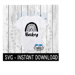 Rainbow IVF Baby Boho SVG, Newborn Baby Bodysuit SVG Files, Instant Download, Cricut Cut Files, Silhouette Cut Files, Do