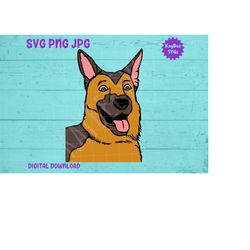 German Shepherd Dog SVG PNG JPG Clipart Digital Cut File Download for Cricut Silhouette Sublimation Printable Art - Pers