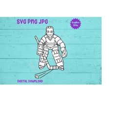 Hockey Goalie SVG PNG Jpg Clipart Digital Cut File Download for Cricut Silhouette Sublimation Printable Art - Personal U