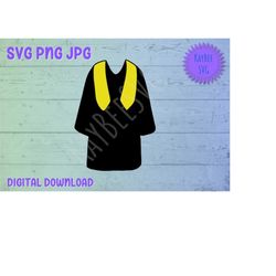 Graduation Robe SVG PNG JPG Clipart Digital Cut File Download for Cricut Silhouette Sublimation Printable Art - Personal