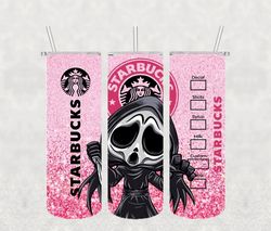 Ghostface Coffee Png, 3D Tumbler Wrap, Straight Tumbler PNG Design 20oz/ 30oz Tumbler PNG File instant download