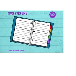 Three-Ring Binder SVG PNG Jpg Clipart Digital Cut File Download for Cricut Silhouette Sublimation Printable Art - Person