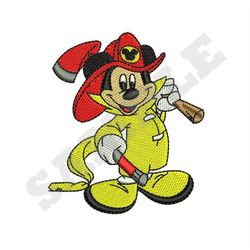 Firefighter Mickey Machine Embroidery Design