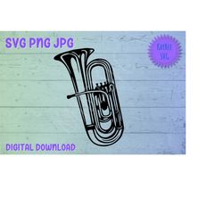 Tuba SVG PNG JPG Clipart Digital Cut File Download for Cricut Silhouette Sublimation Printable Art - Personal Use Only