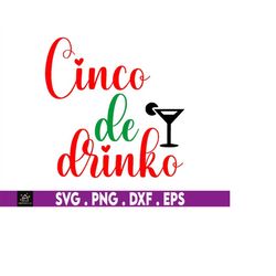 Cinco de drinko svg, Instant download, Printable cut file, Commercial use, Cinco de mayo, Drinking svg, Fiesta svg, Marg