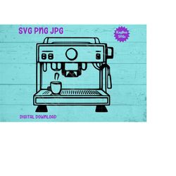 Espresso Machine SVG PNG Jpg Clipart Digital Cut File Download for Cricut Silhouette Sublimation Printable Art - Persona