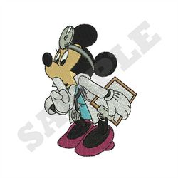 Doctor Minnie Mouse Machine Embroidery Design