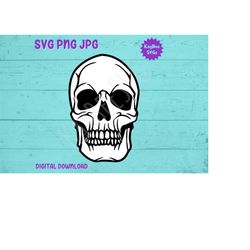 Skull SVG PNG JPG Clipart Digital Cut File Download for Cricut Silhouette Sublimation Printable Art - Personal Use Only
