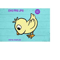 Pecking Baby Chick SVG PNG JPG Clipart Digital Cut File Download for Cricut Silhouette Sublimation Printable Art - Perso