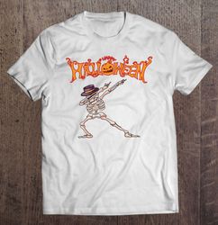 Funny Skeleton Dabbing Halloween Lettering With Pumpkin Design For Holloween Best Gift Idea Classic