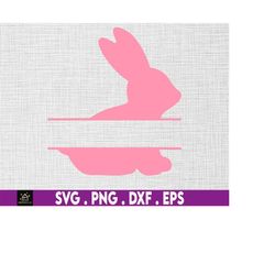 Chevron Easter Bunny svg, Split Monogram, Name Frame, Girl, Pink,  Instant Digital Download files included!