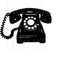 Antique Telephone Rotary Phone SVG PNG JPG Clipart Digital Cut File Download for Cricut Silhouette Sublimation Printable