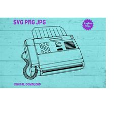 Fax Machine SVG PNG JPG Clipart Digital Cut File Download for Cricut Silhouette Sublimation Printable Art - Personal Use