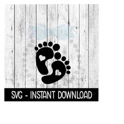 Baby Feet SVG, Baby Feet Heart, Expecting, Baby Shower SVG Files, Instant Download, Cricut Cut Files, Silhouette Cut Fil