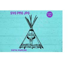 Native American Indian Teepee SVG PNG JPG Clipart Digital Cut File Download for Cricut Silhouette Sublimation Printable